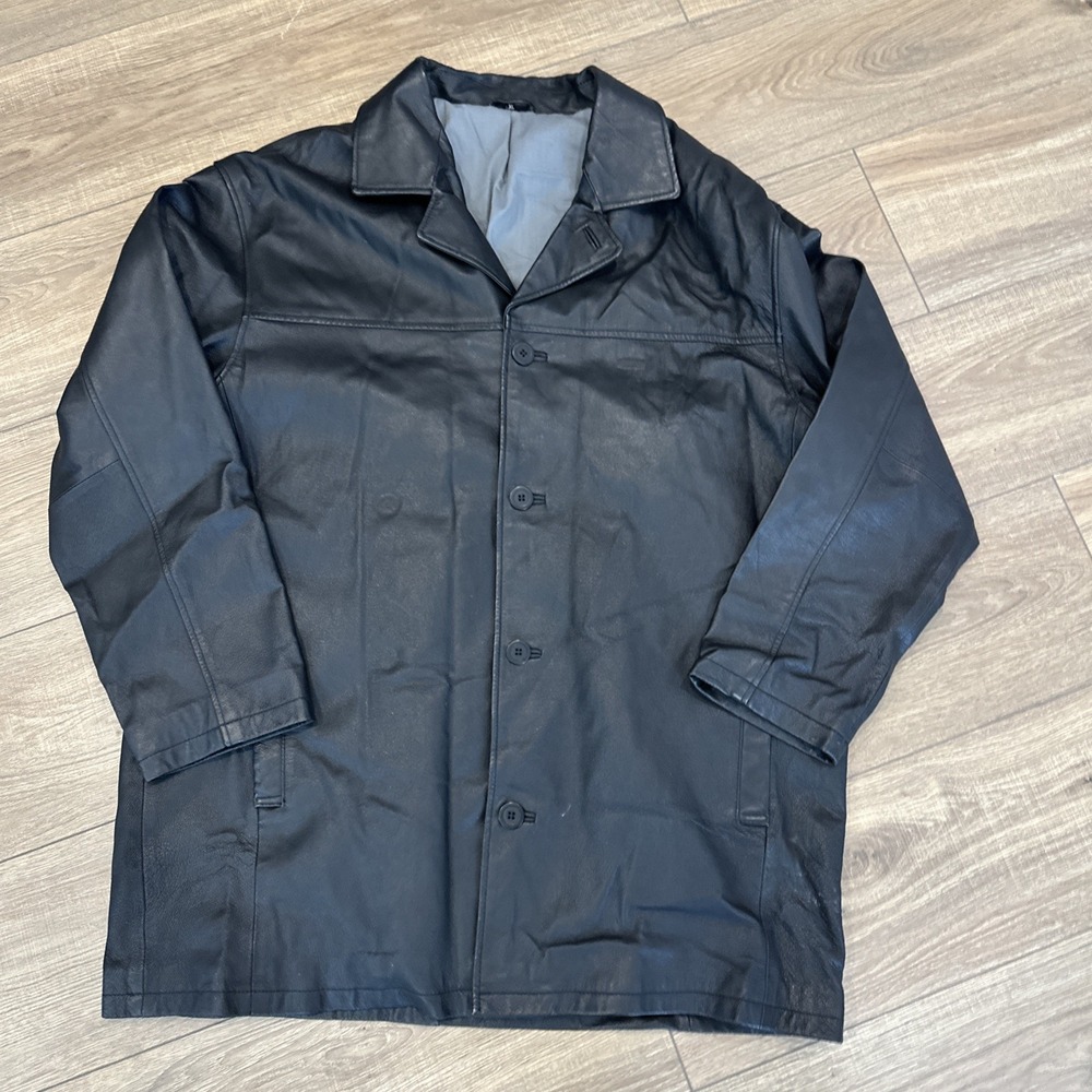 Angelo Litrico Black Nappa Leather Jacket - Size XL EUC